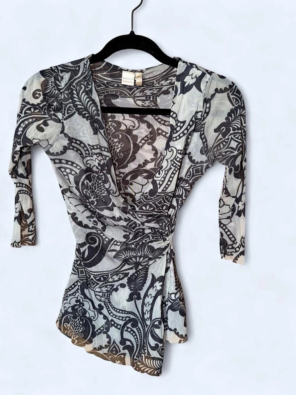 Sweet Pea by Stacy Frati Paisley whimsigoth fairycore mesh sexy Y2K top shirt ME
